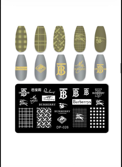 Luxury Fashion-Inspired Nail Stamping Plate – Model 001 - 045