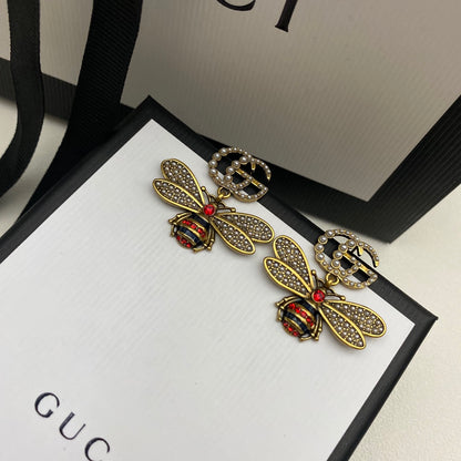 High-End Steel G.G Queen bee Earrings