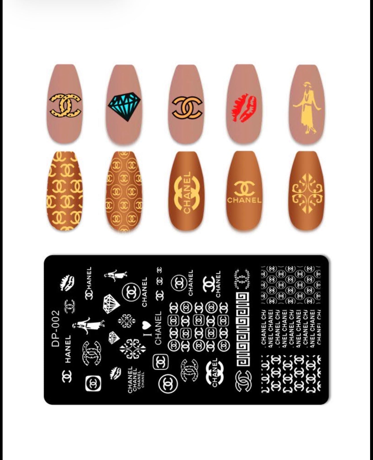 Luxury Fashion-Inspired Nail Stamping Plate – Model 001 - 045