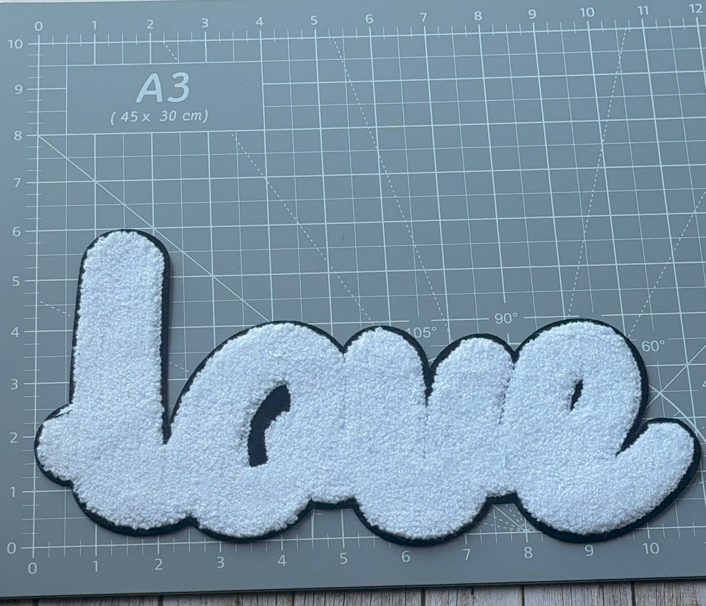 XL Iron on Love Patch