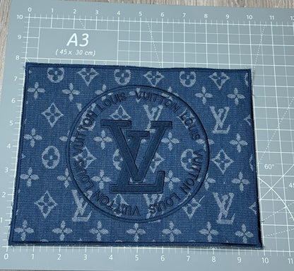 XL denim square patch
