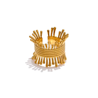 18K Gold Plated Waterproof Stainless Steel Ring