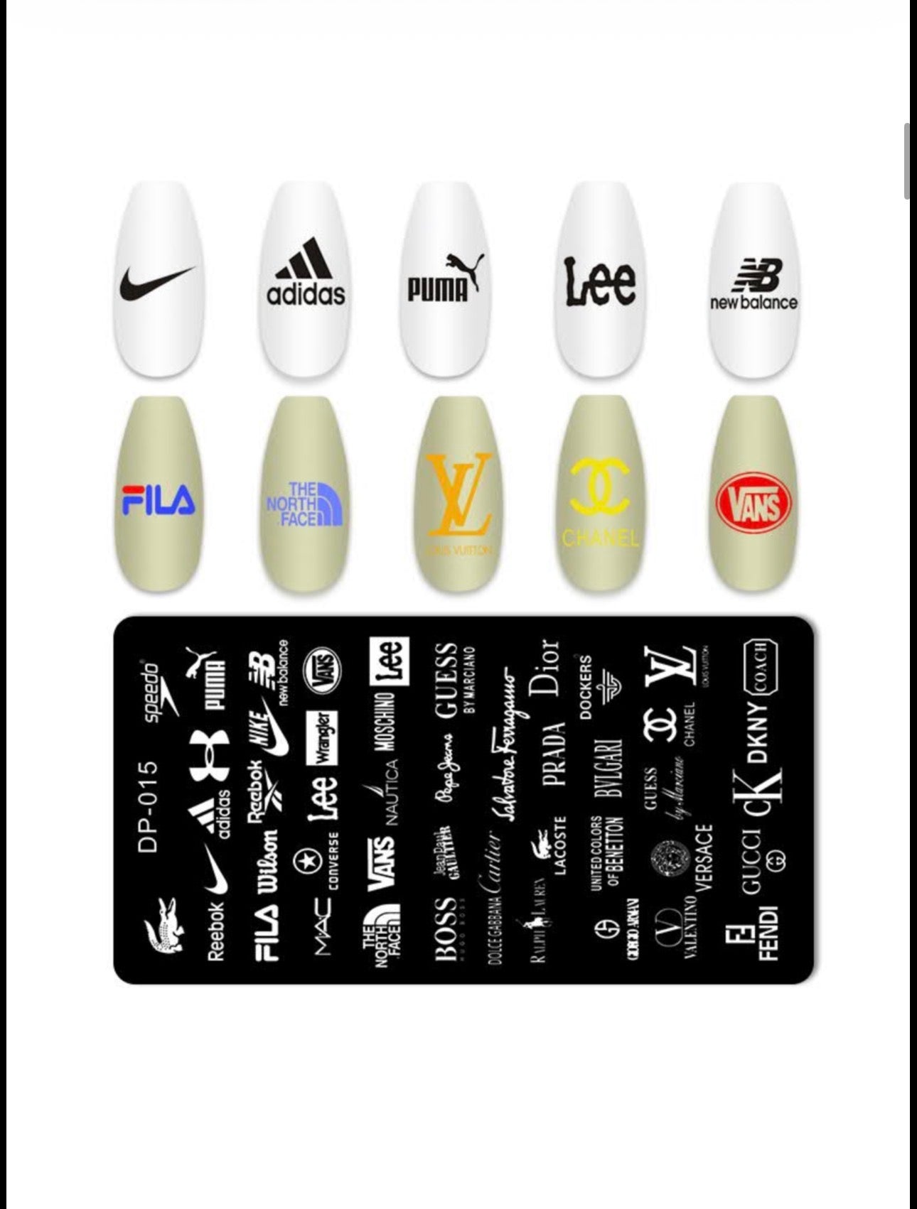 Luxury Fashion-Inspired Nail Stamping Plate – Model 001 - 045