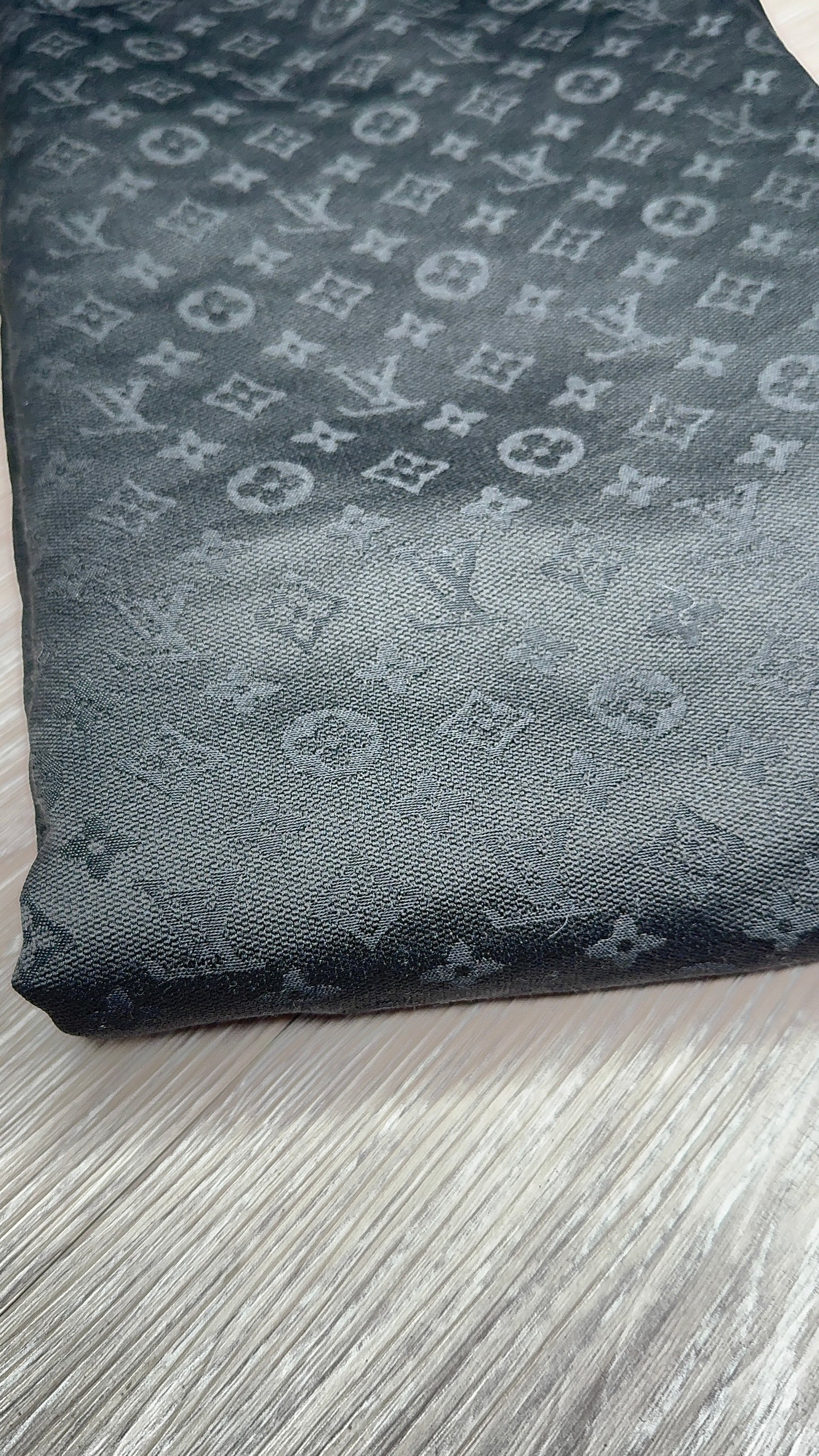 Black L.V Jacquard Fabric