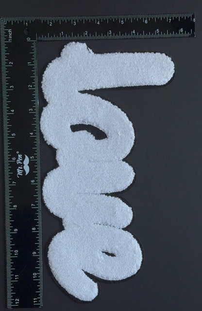 XL Iron on Love Patch