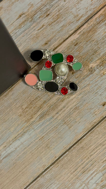 Luxury C.C Detailed Brooch pin