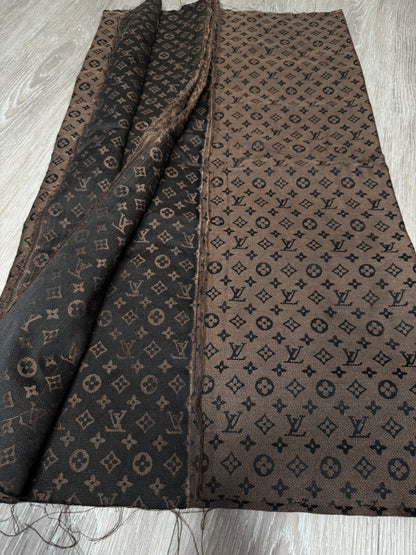 Coffee brown jacquard fabric