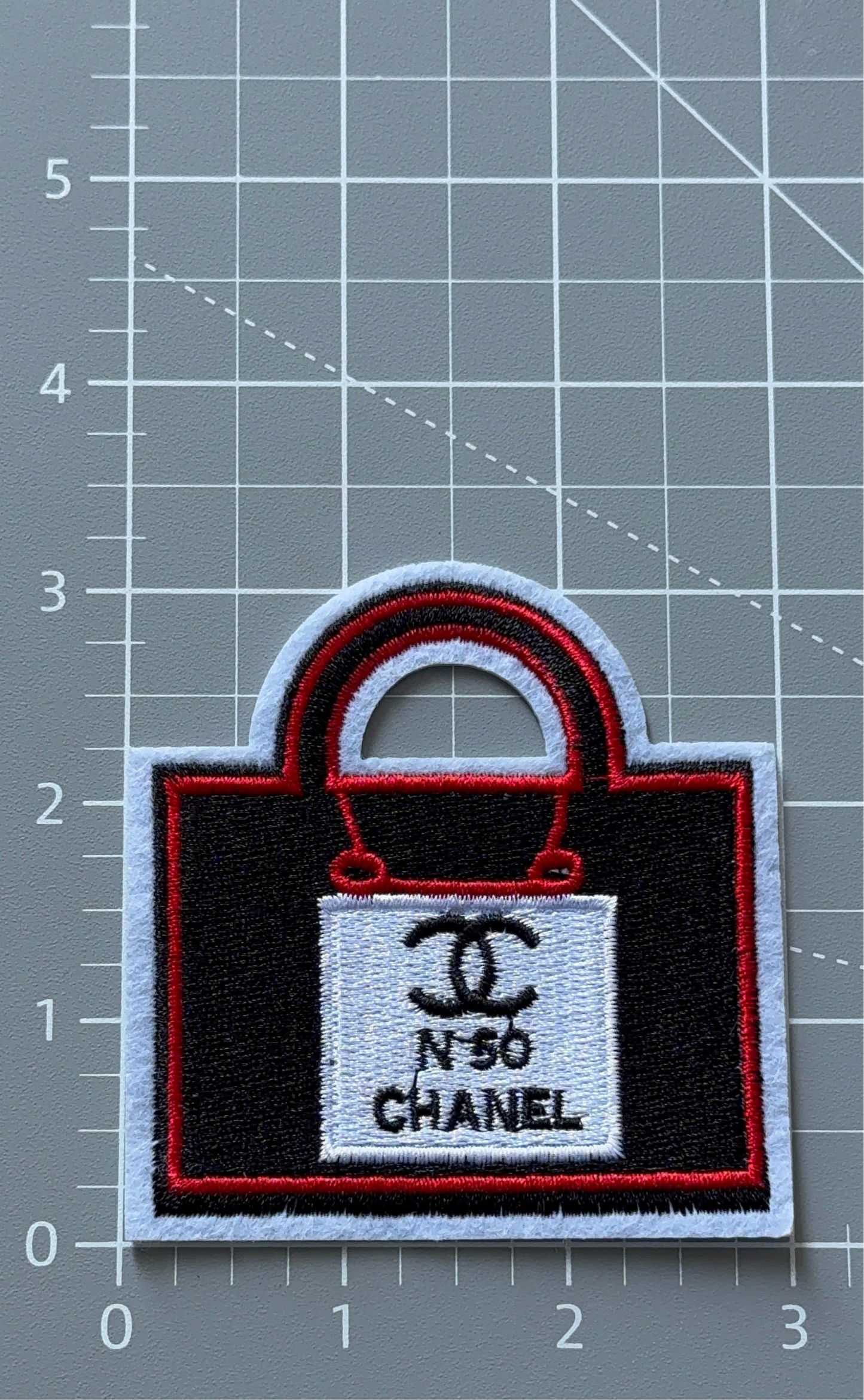 C.C Red and black Purse patch