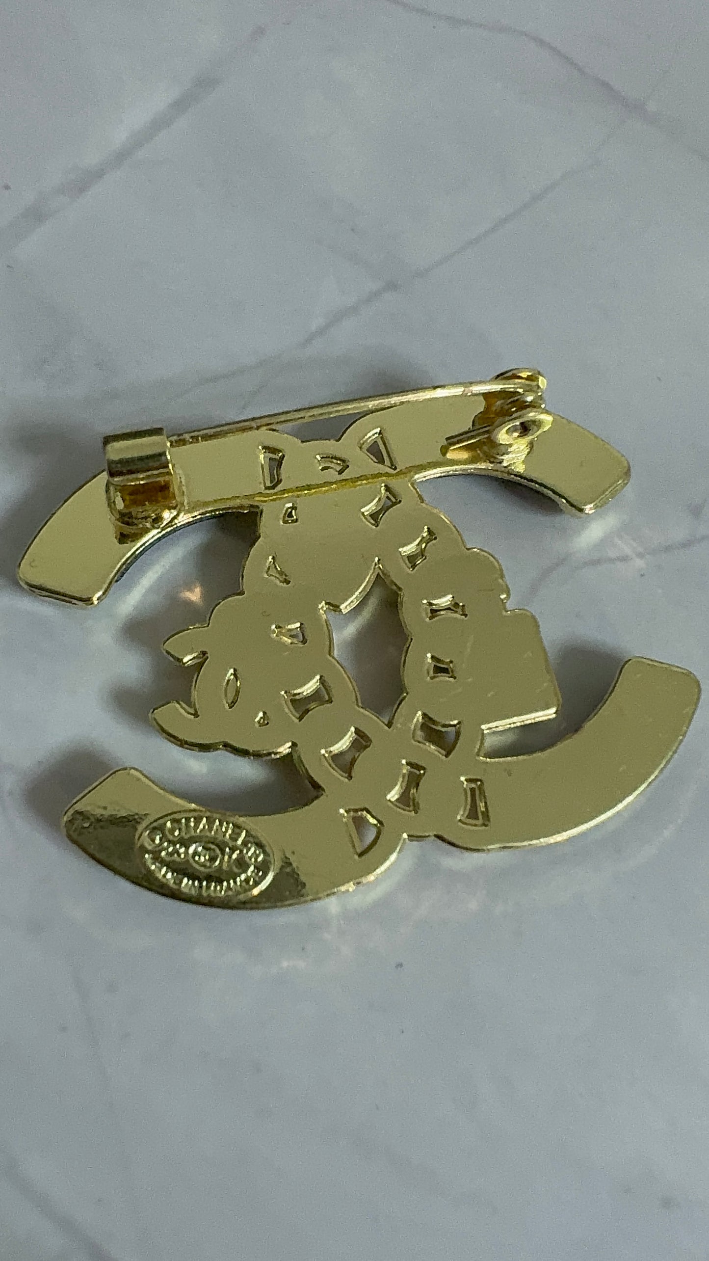 Black & Gold C.C Brooch