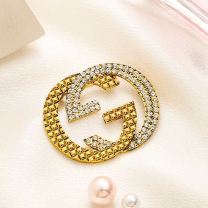 G.G Antique Brass Brooch pin