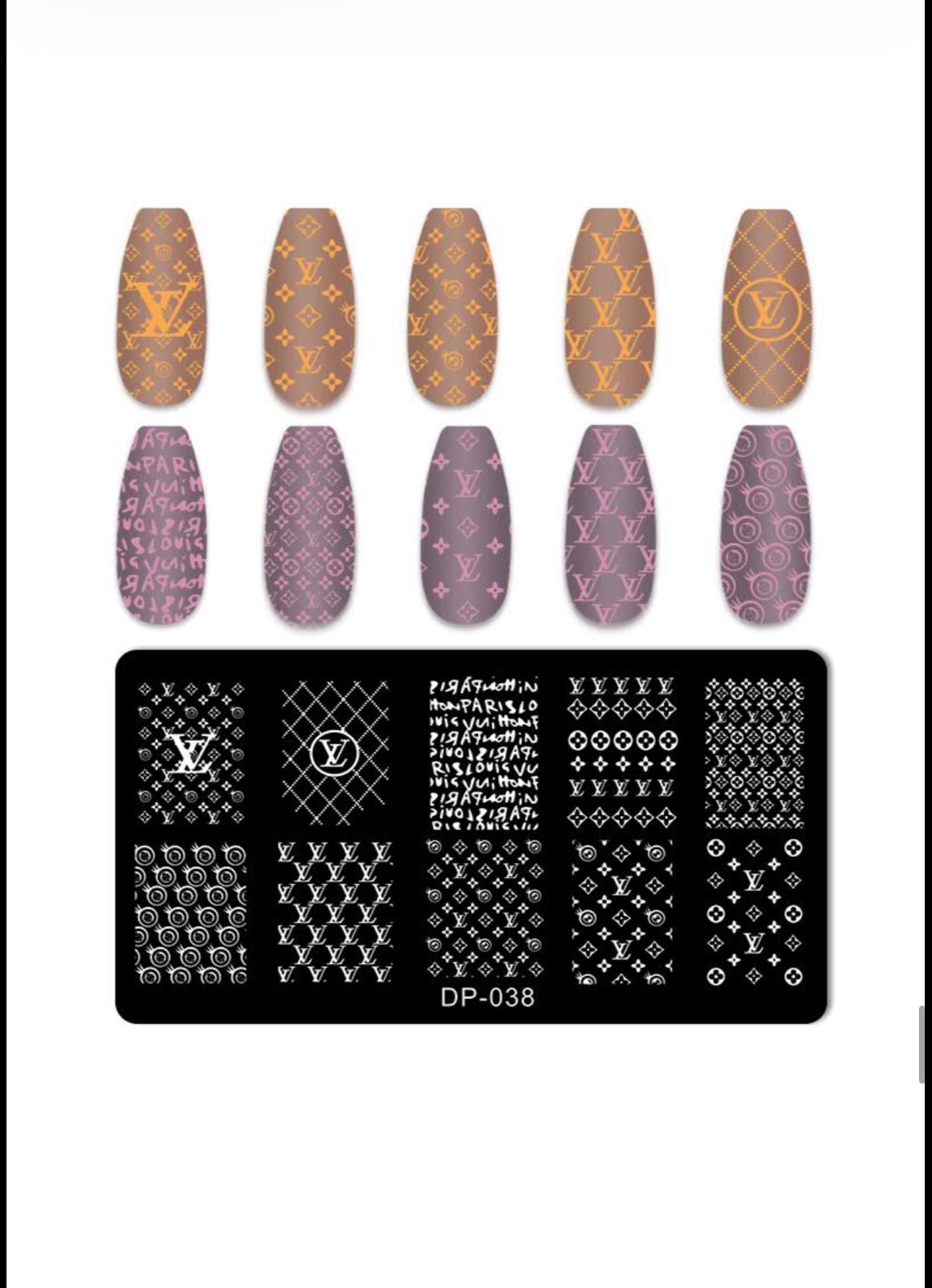 Luxury Fashion-Inspired Nail Stamping Plate – Model 001 - 045