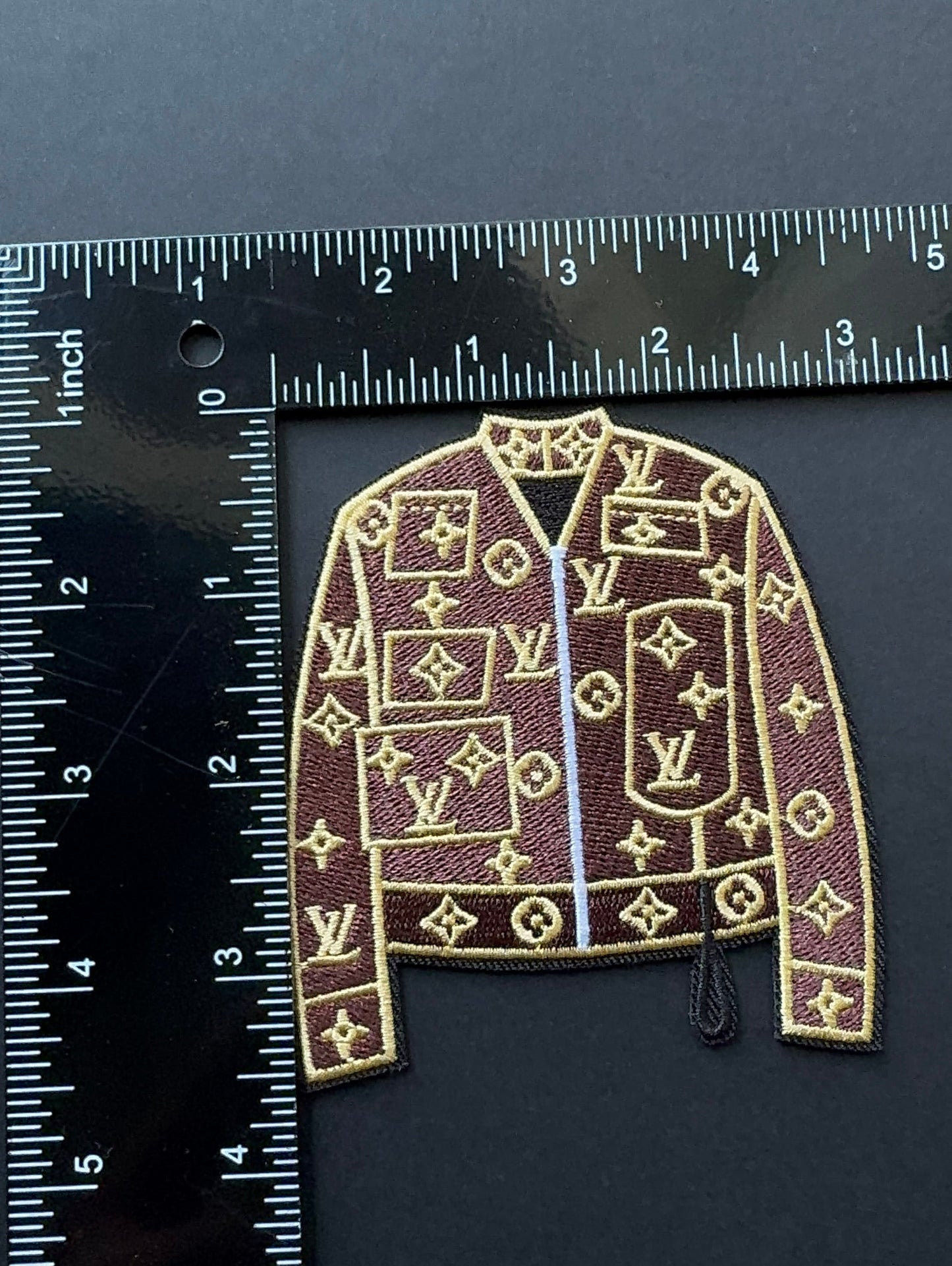 L Brown Jacket Embroidery Patch