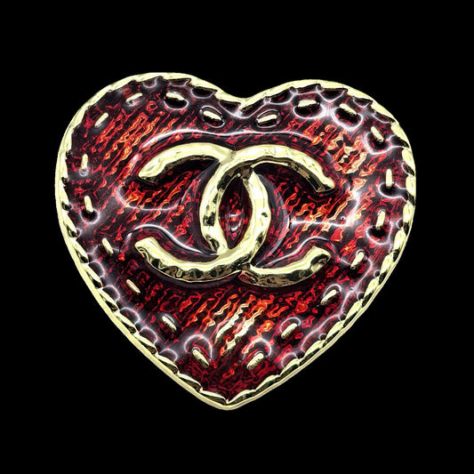 High Quality C.C Heart Brooch pin