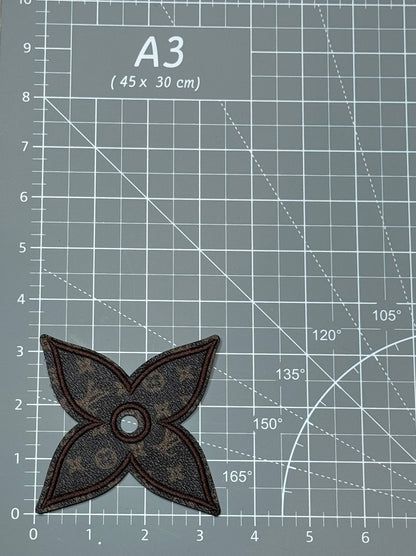 Leather fabric patch