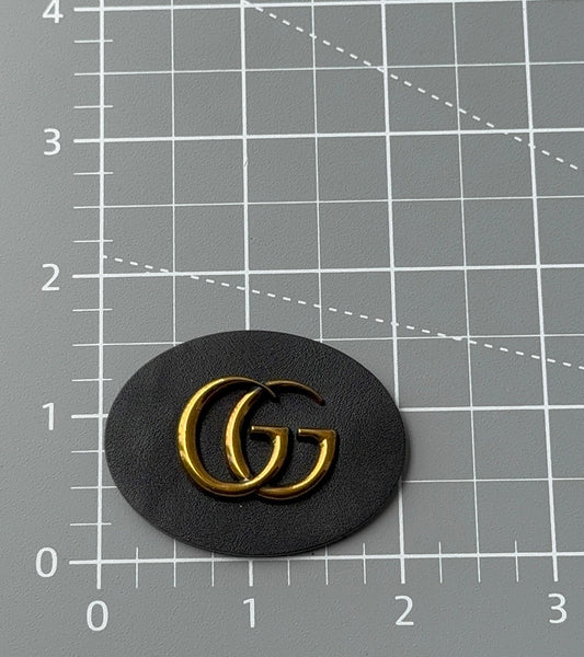 G.G Black Leather patch