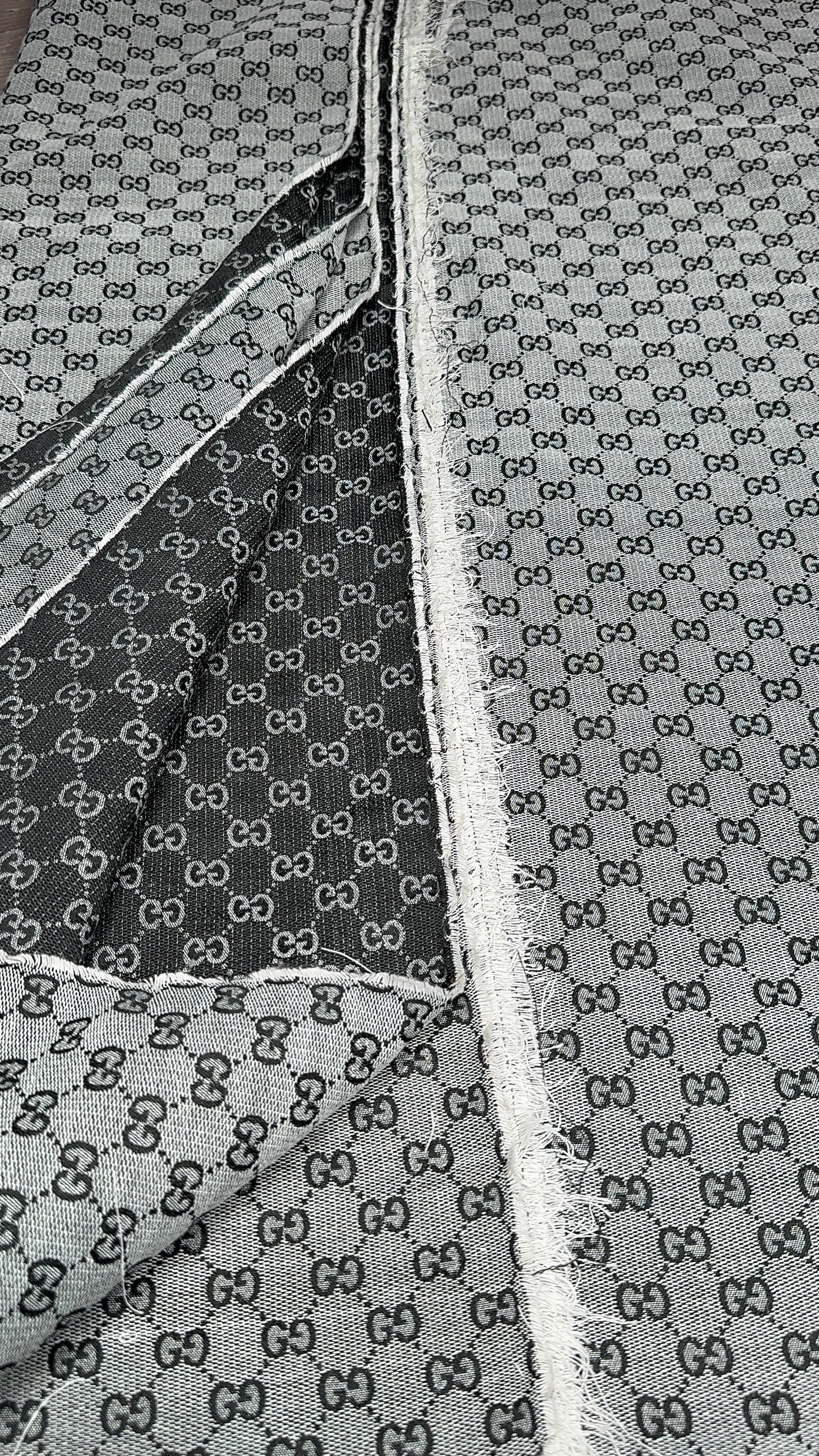 Two tone G.G Designer Inspired Jacquard Fabric