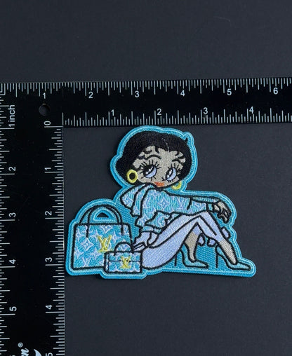 Ms Betty double Tote Iron on Patch