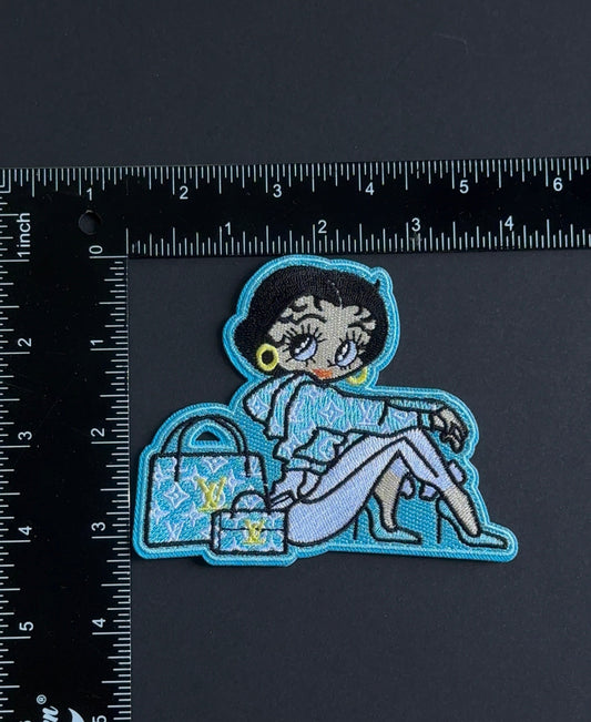 Ms Betty double Tote Iron on Patch