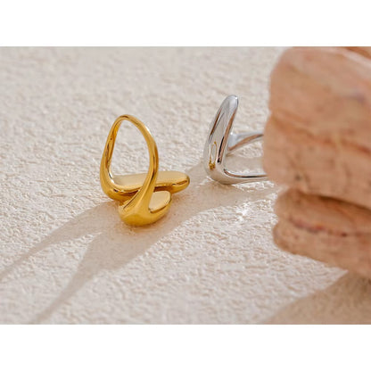 18K Gold Plated Metal Casting Stainless Steel Water Resistant Ring
