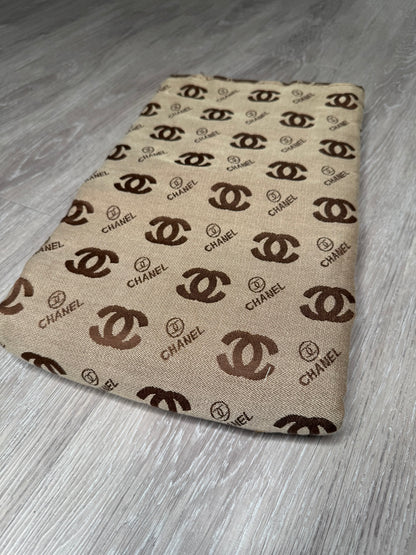 C.C Brown jacquard fabric