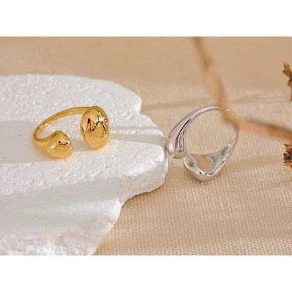 18K Gold Plated Waterproof Stainless Steel Adjustable Ring