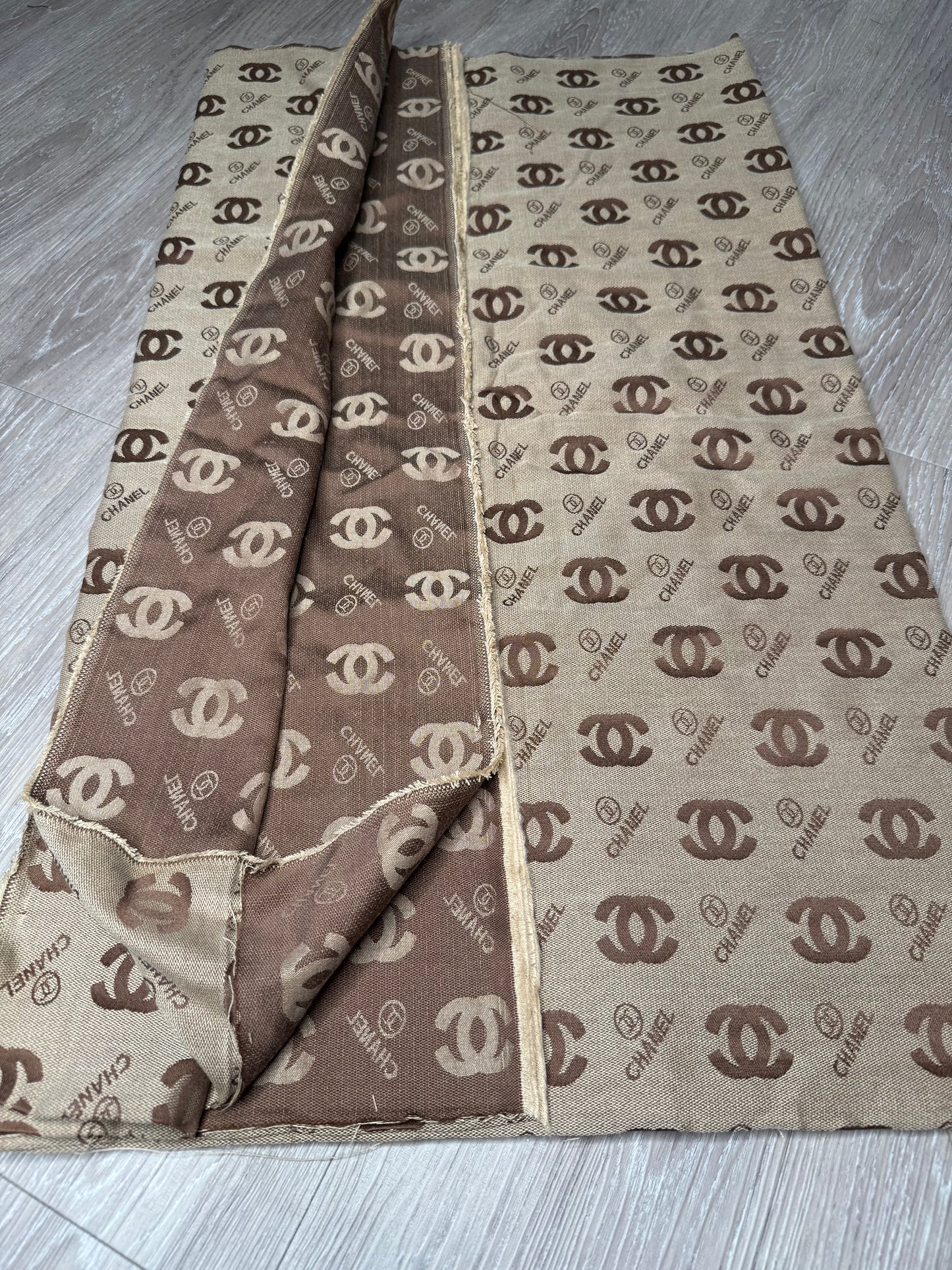 C.C Brown jacquard fabric
