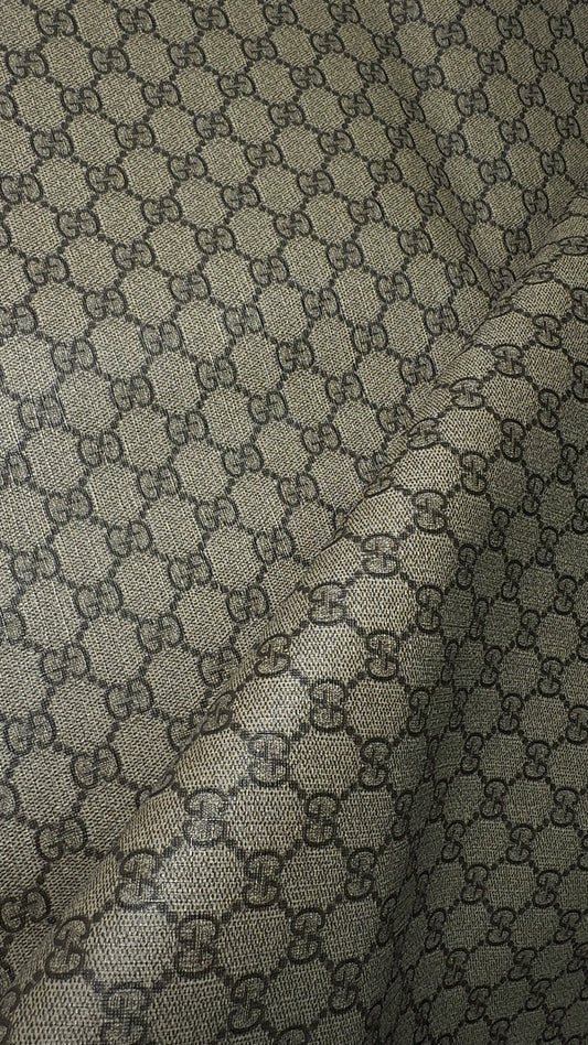 Luxury Gucci Monogram Faux Leather Fabric – Designer-Inspired Finish