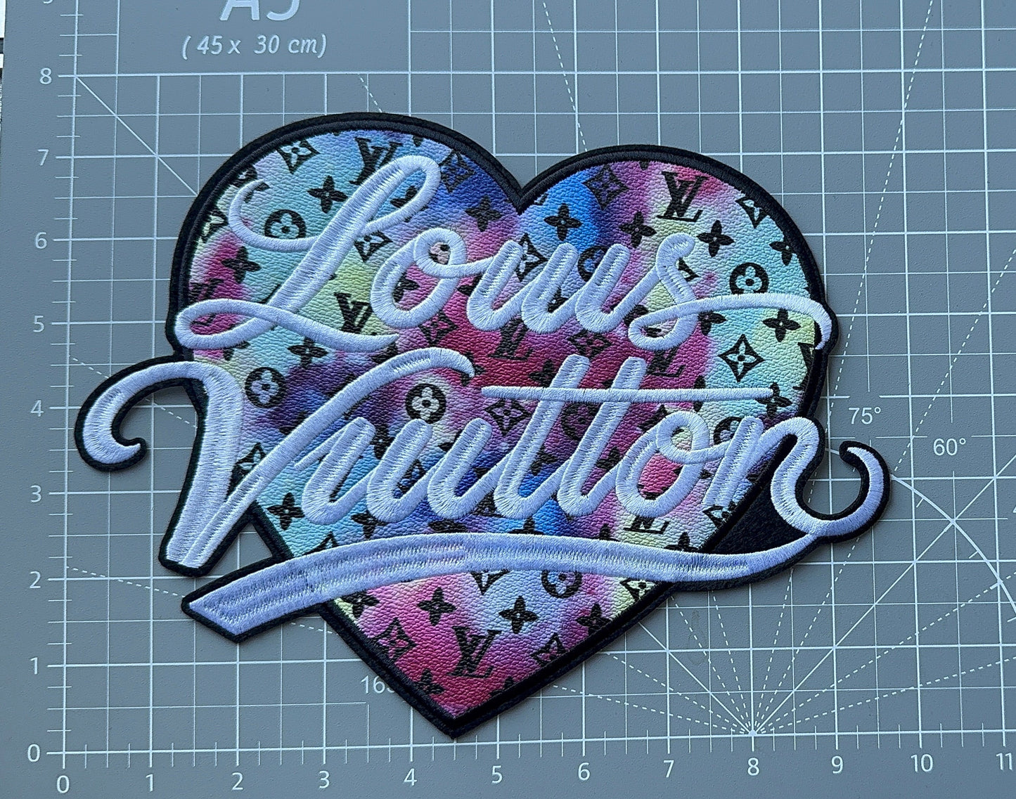 XL L.V Multi-tone Heart Patch