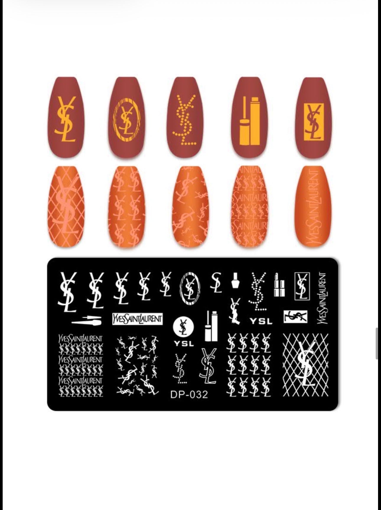 Luxury Fashion-Inspired Nail Stamping Plate – Model 001 - 045