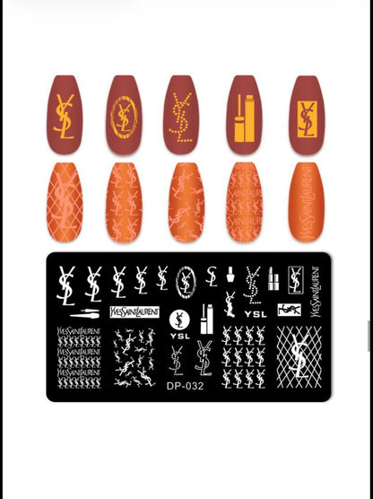 Luxury Fashion-Inspired Nail Stamping Plate – Model 001 - 045