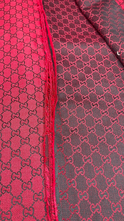 Red G.G Jacquard Fabric