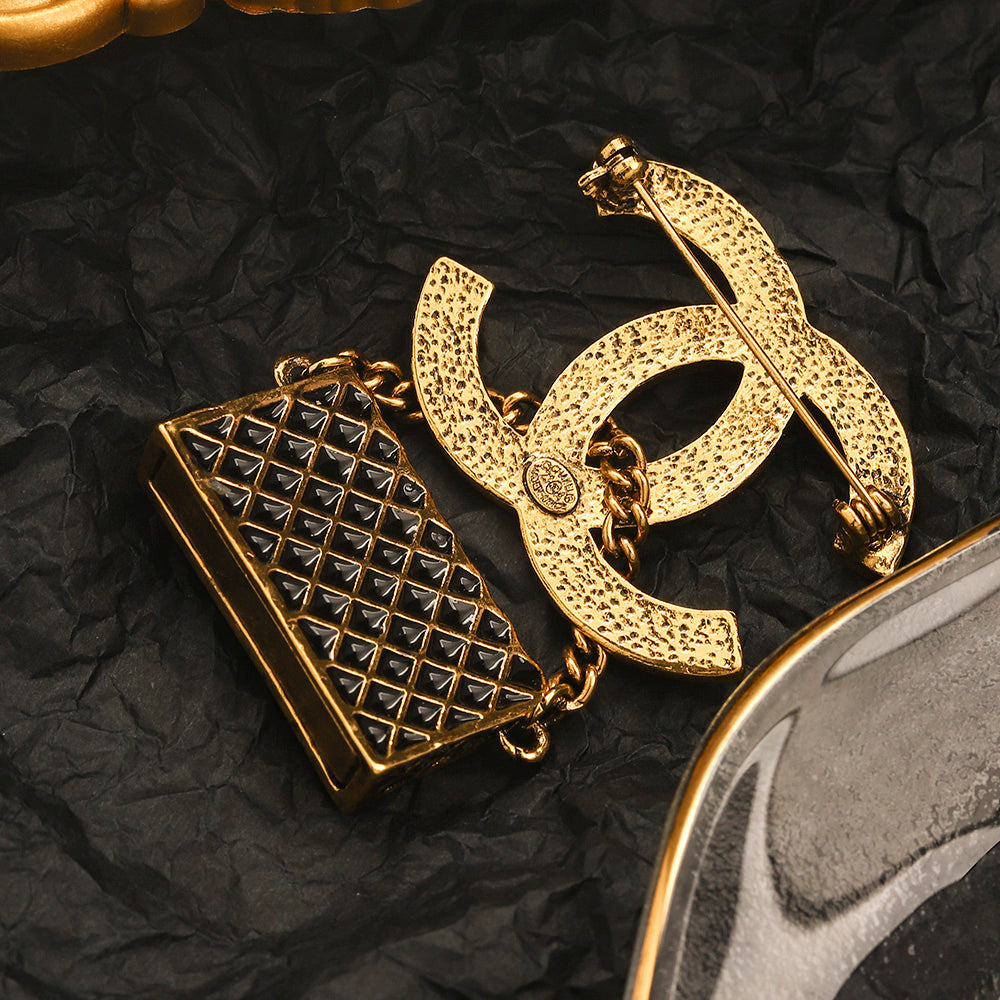 Luxury C.C Purse Brooch pin