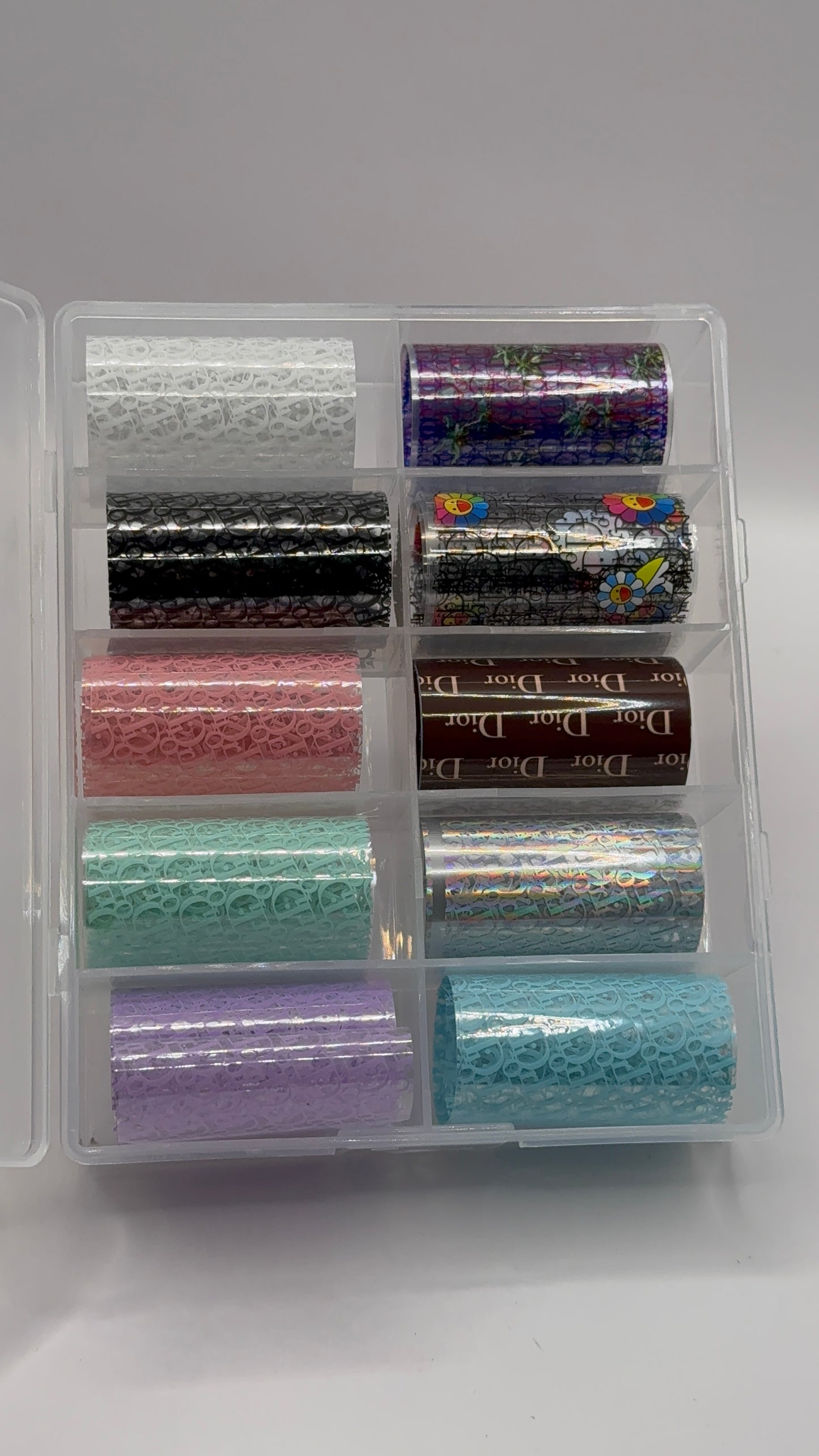 Luxury Designer-Inspired Nail Transfer Foil Set of(10 Rolls)