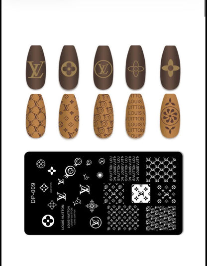 Luxury Fashion-Inspired Nail Stamping Plate – Model 001 - 045