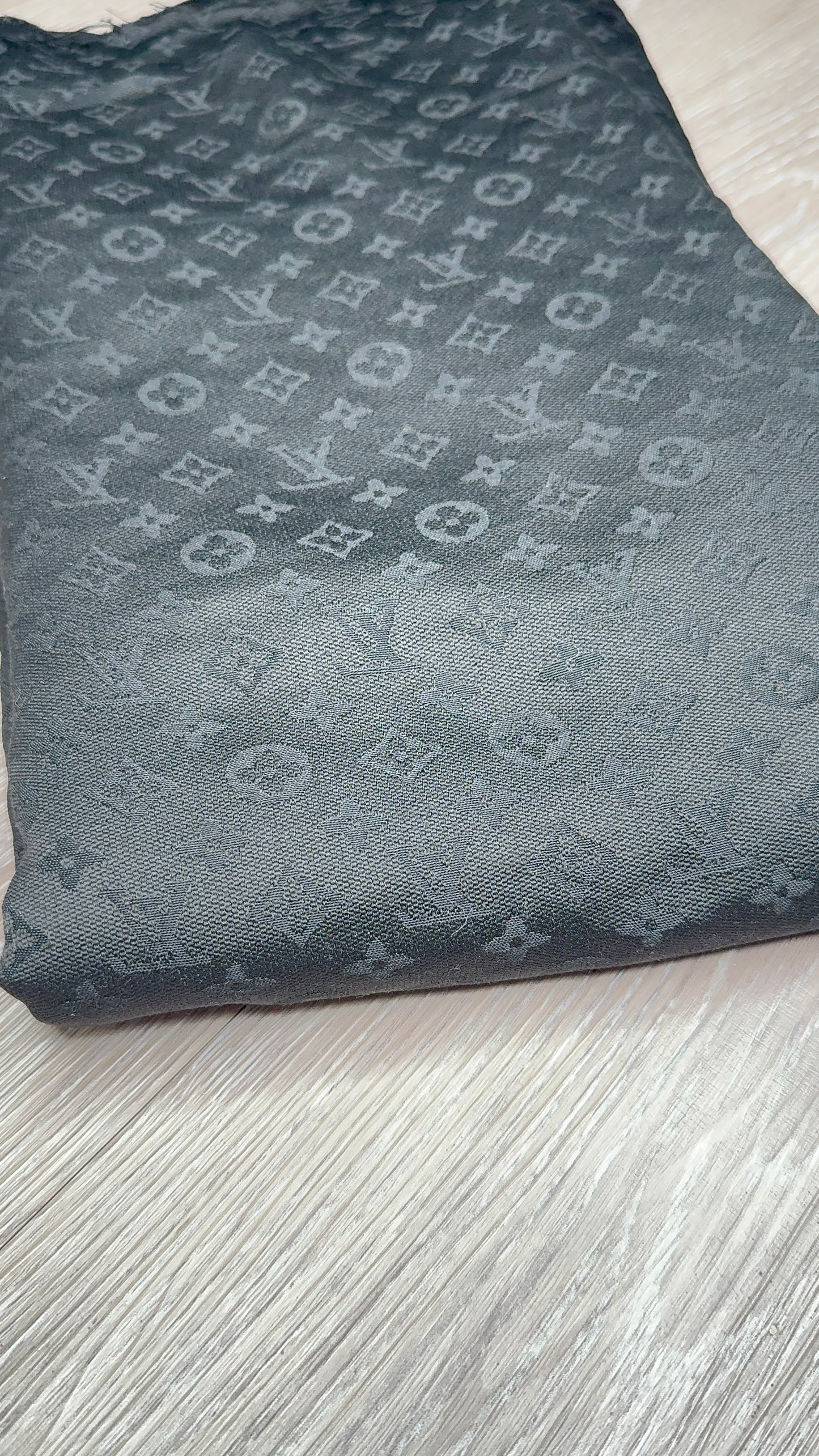 Black L.V Jacquard Fabric