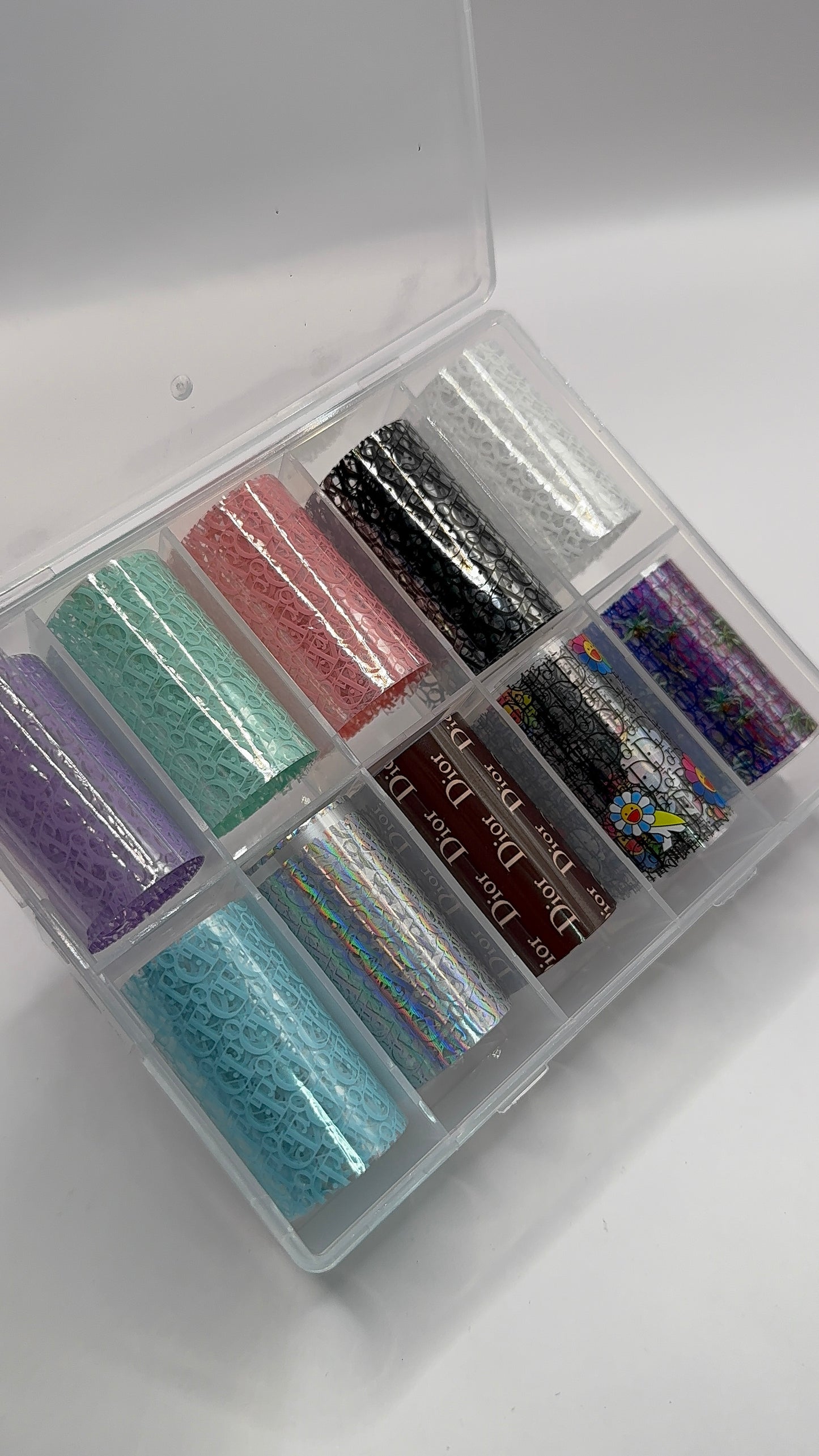 Luxury Designer-Inspired Nail Transfer Foil Set of(10 Rolls)