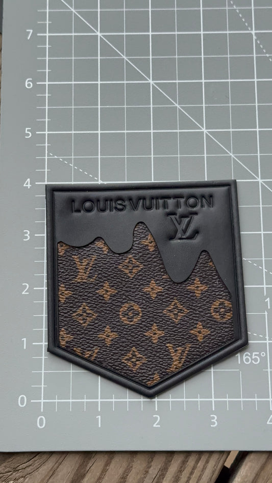 L.V Leather Pocket Patch