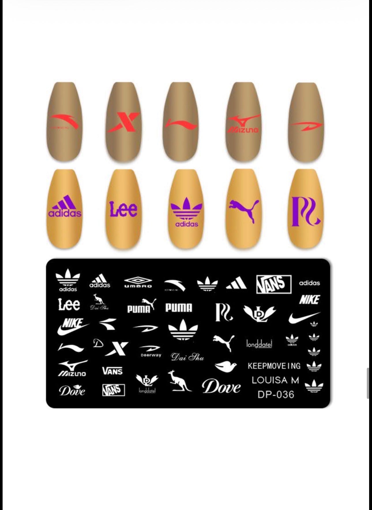 Luxury Fashion-Inspired Nail Stamping Plate – Model 001 - 045