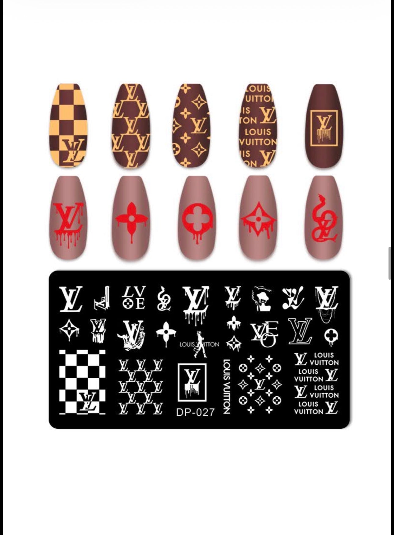 Luxury Fashion-Inspired Nail Stamping Plate – Model 001 - 045