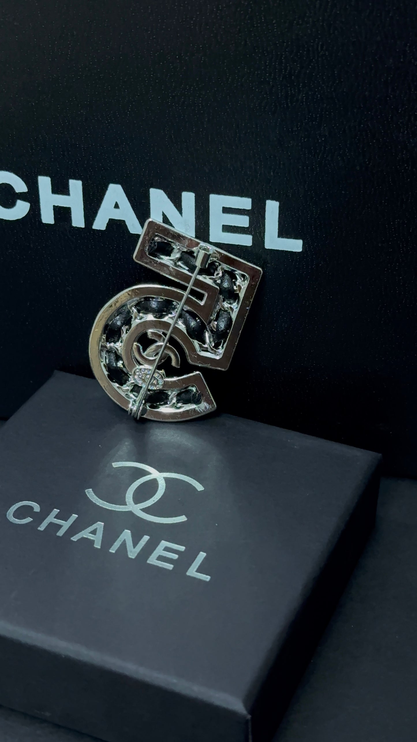 Luxury C.C No. 5 Silver Brooch pin