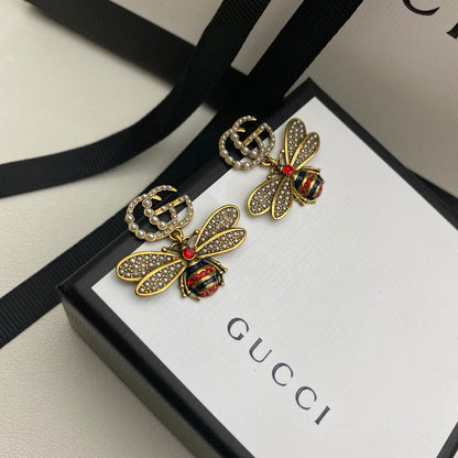 High-End Steel G.G Queen bee Earrings