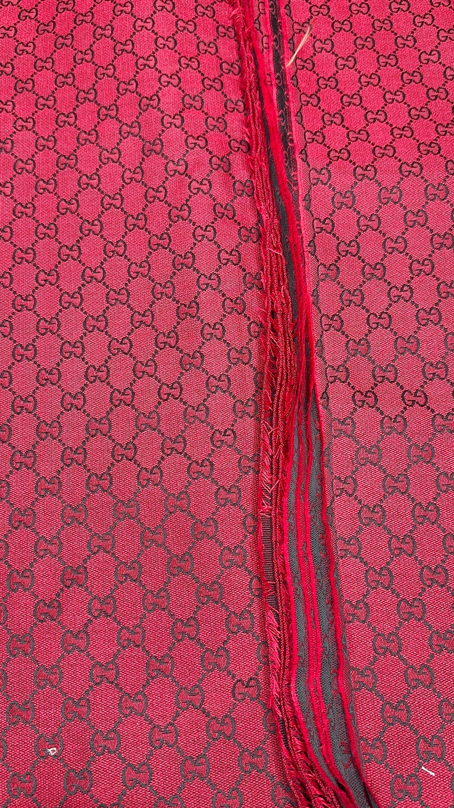 Red G.G Jacquard Fabric