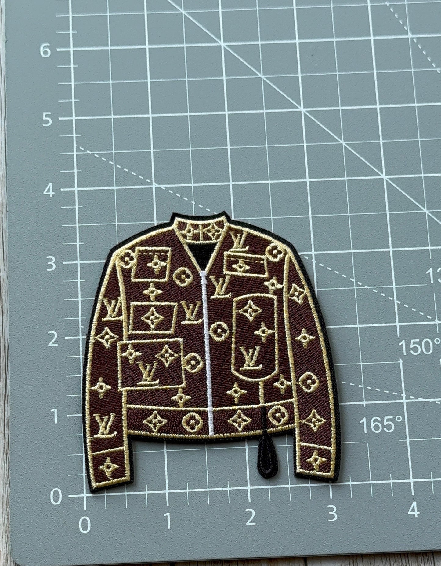 L Brown Jacket Embroidery Patch