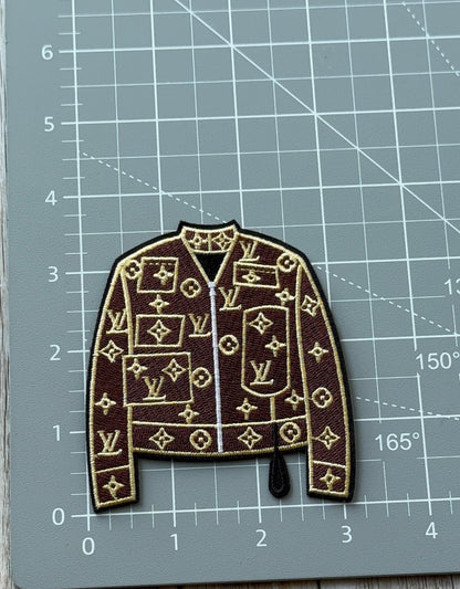 L Brown Jacket Embroidery Patch