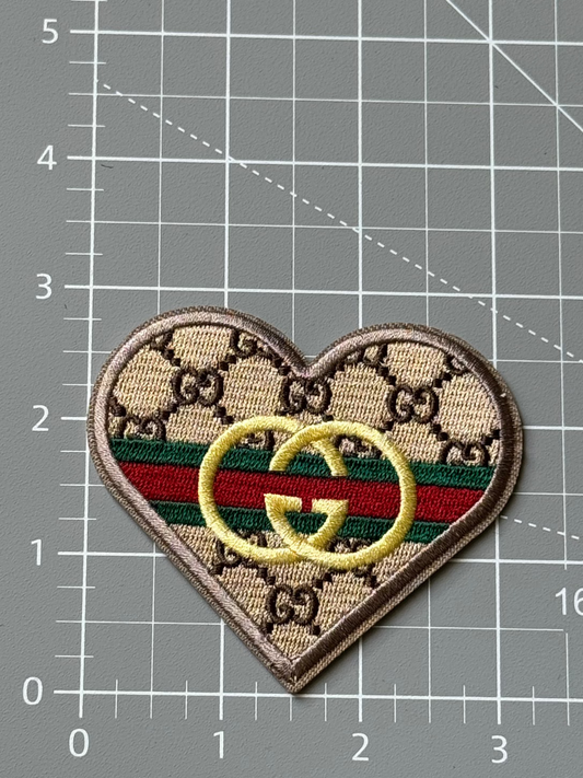 Cream Heart G.G Patch