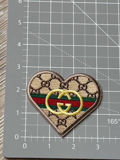 Cream Heart G.G Patch