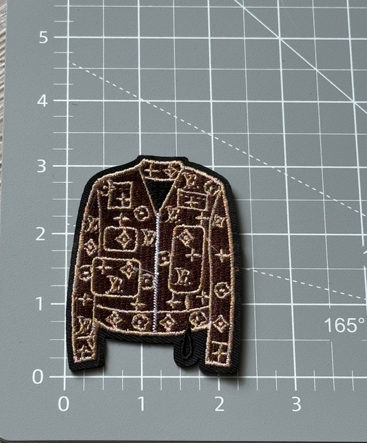 L Brown Jacket Embroidery Patch