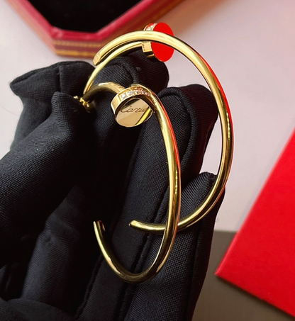 High Quality Luxury Hoop Women's Earrings - Gold