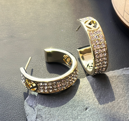 High Quality Luxury Hoop Women's Earrings - Gold