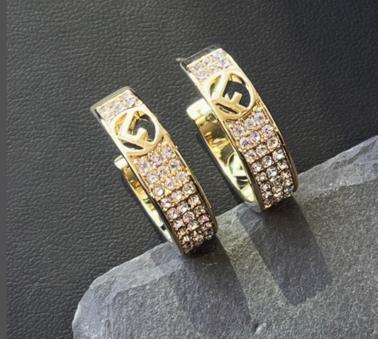 High Quality Luxury Hoop Women's Earrings - Gold